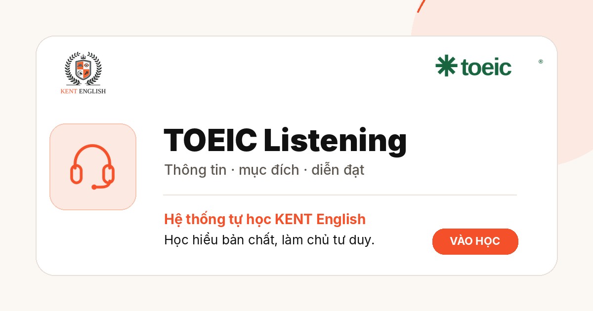 TOEIC Listening — KENT English