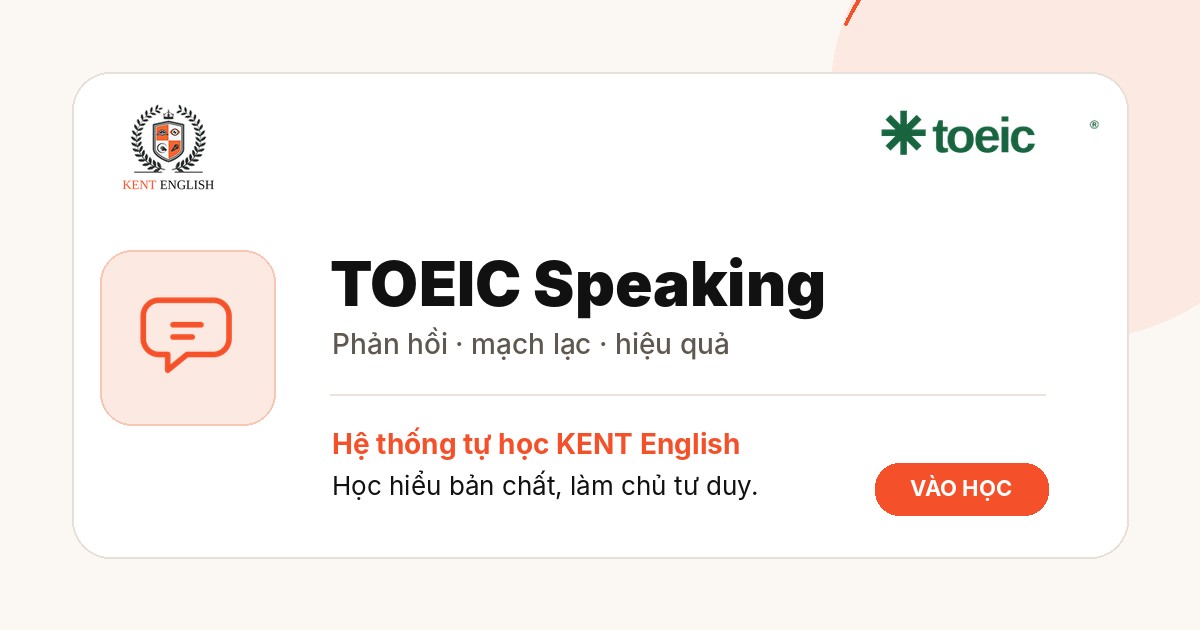 TOEIC Speaking — KENT English